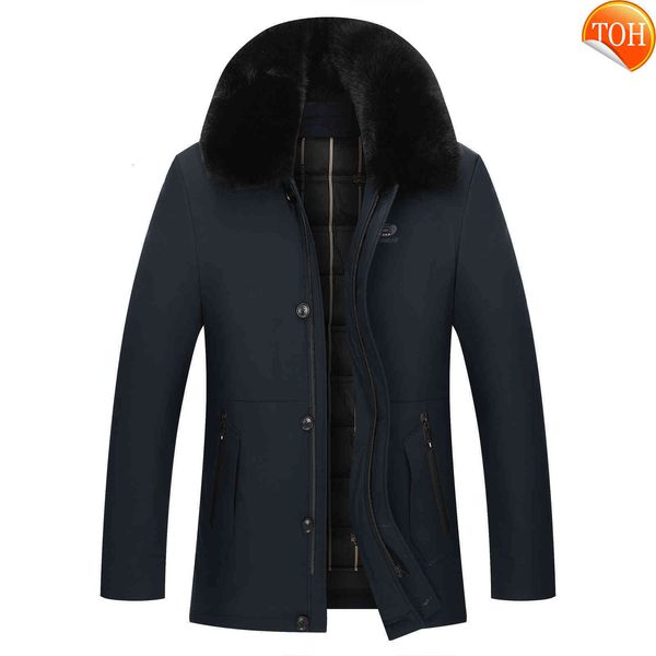 luxury down jacket winter men's fur collar thick removable liner middle age men casual warm coats mens clothes, Black
luxury down jacket winter men's fur collar thick removable liner middle age men casual warm coats mens clothes, Black