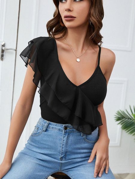 layered ruffle trim 66so#, White