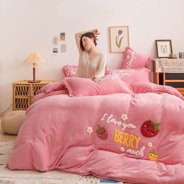 bedding sets 2021 autumn and winter milk fiber double-sided baby flannel 3/4 pcs bed set size 200*230
bedding sets 2021 autumn and winter milk fiber double-sided baby flannel 3/4 pcs bed set size 200*230