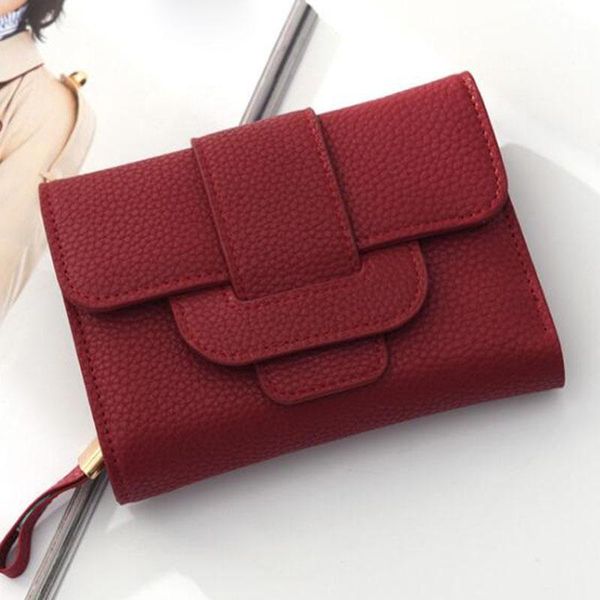 wallets 2021 soft pu leather wallet women card holder short female coin purse carteira portefeuille femme wt036, Red;black
wallets 2021 soft pu leather wallet women card holder short female coin purse carteira portefeuille femme wt036, Red;black