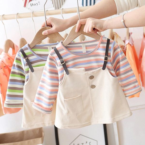 girl's dresses dress 2021 spring children's stitching fake two-piece striped doll skirt 1-3 years old, Red;yellow
girl's dresses dress 2021 spring children's stitching fake two-piece striped doll skirt 1-3 years old, Red;yellow