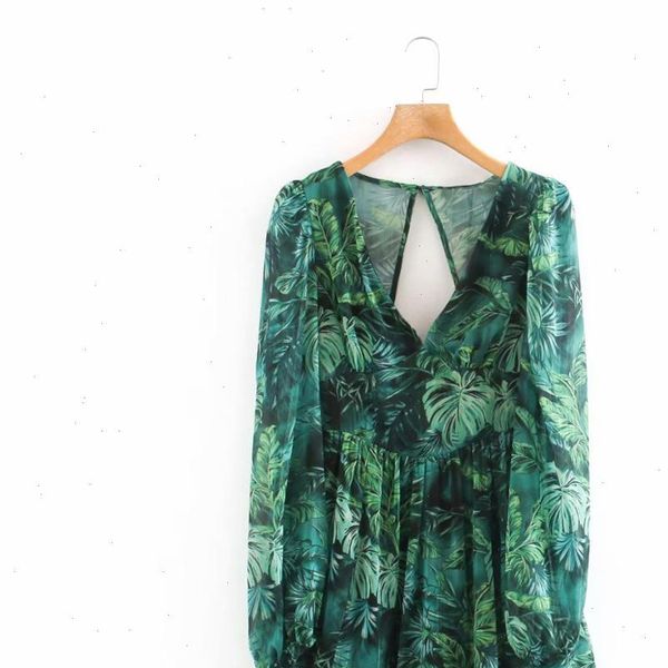 2021 women fashion tropical green leaves print chiffon mini dress chic female backless vestidos casual slim dresses, Black;gray
2021 women fashion tropical green leaves print chiffon mini dress chic female backless vestidos casual slim dresses, Black;gray
