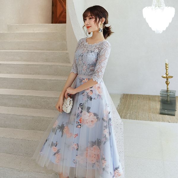New Flower Elegant Bridesmaid Dresses Short Lace Party Robe Soiree Half Sleeves Bride Dress prom, Picture color
New Flower Elegant Bridesmaid Dresses Short Lace Party Robe Soiree Half Sleeves Bride Dress prom, Picture color