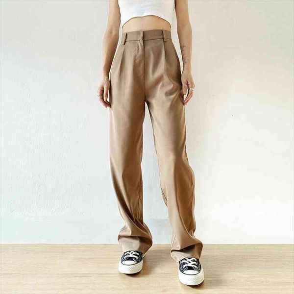 harajuku high waist straight trousers womens capri fashion loose casual elegant career trouser suits pockets, Black;white
harajuku high waist straight trousers womens capri fashion loose casual elegant career trouser suits pockets, Black;white