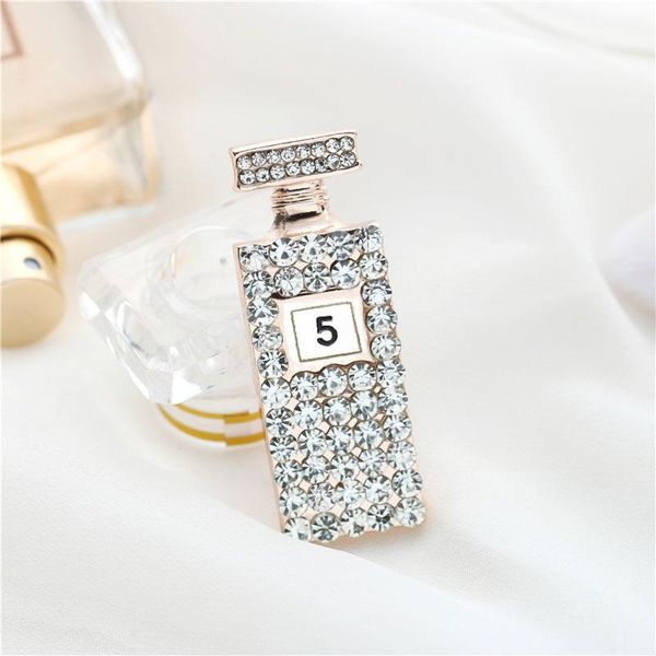 pins, brooches luxury perfume bottle number 5 brooch women wedding color rhinestone clothing pin accessories, Gray
pins, brooches luxury perfume bottle number 5 brooch women wedding color rhinestone clothing pin accessories, Gray