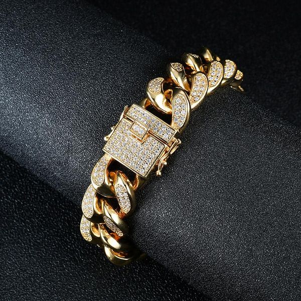 17mm wide hip hop micro paved cubic zirconia bling iced out round miami cuban chain bracelets for men rapper jewelry, Black
17mm wide hip hop micro paved cubic zirconia bling iced out round miami cuban chain bracelets for men rapper jewelry, Black