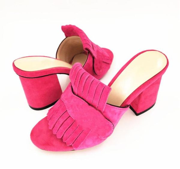 new classic designer sandals fashion brand ladies high heel tassel slippers with box, Black
new classic designer sandals fashion brand ladies high heel tassel slippers with box, Black