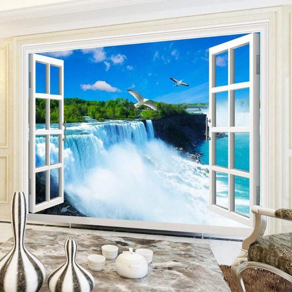 wallpapers drop custom po wall paper 3d stereoscopic window waterfall background wallpaper for walls mural de parede
wallpapers drop custom po wall paper 3d stereoscopic window waterfall background wallpaper for walls mural de parede
