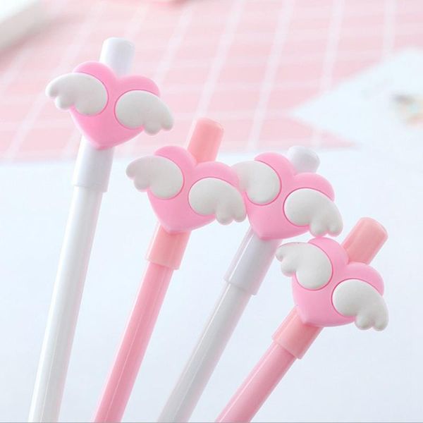 gel pens 1 pcs lovely white wing kawaii pink heart 0.5mm black ink pen school office supplies stationery gift for students 
gel pens 1 pcs lovely white wing kawaii pink heart 0.5mm black ink pen school office supplies stationery gift for students
