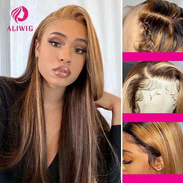 lace wigs aliwig silky straight highlight pre-plucked 13x4 front human hair 34 inch virgin 4x4 closure, Black;brown
lace wigs aliwig silky straight highlight pre-plucked 13x4 front human hair 34 inch virgin 4x4 closure, Black;brown
