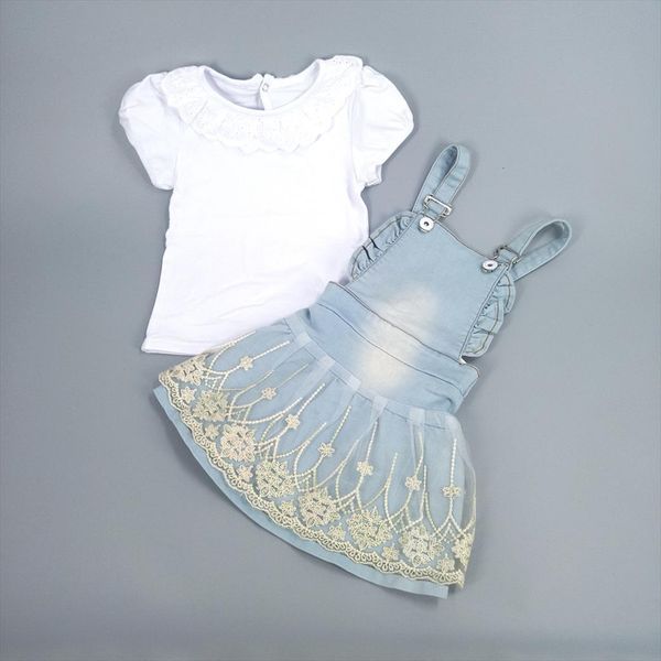 100% cotton baby suspender skirts 2 pieces overalls summer girls short sleeves white t shirt infant clothes
100% cotton baby suspender skirts 2 pieces overalls summer girls short sleeves white t shirt infant clothes