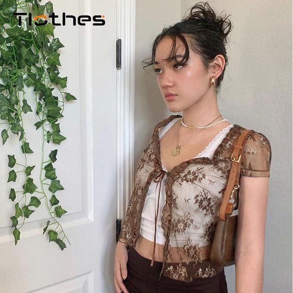 women's t-shirt gothic front tie cardigan t shirt women black crop lace bandage short sleeve tshirt streetwear summer slim cropped, White
women's t-shirt gothic front tie cardigan t shirt women black crop lace bandage short sleeve tshirt streetwear summer slim cropped, White