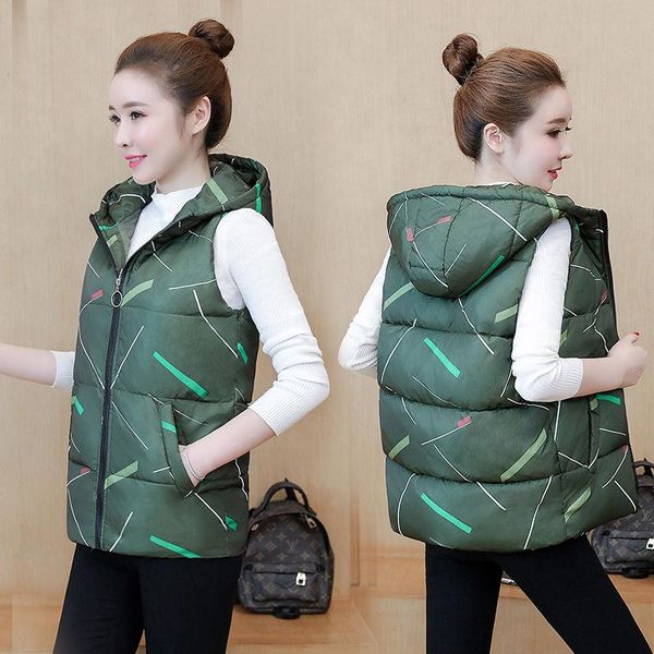 down cotton armor autumn and winter women's short korean version of fashion bump shoulder thick size new slimmed hooded vest, Black
down cotton armor autumn and winter women's short korean version of fashion bump shoulder thick size new slimmed hooded vest, Black