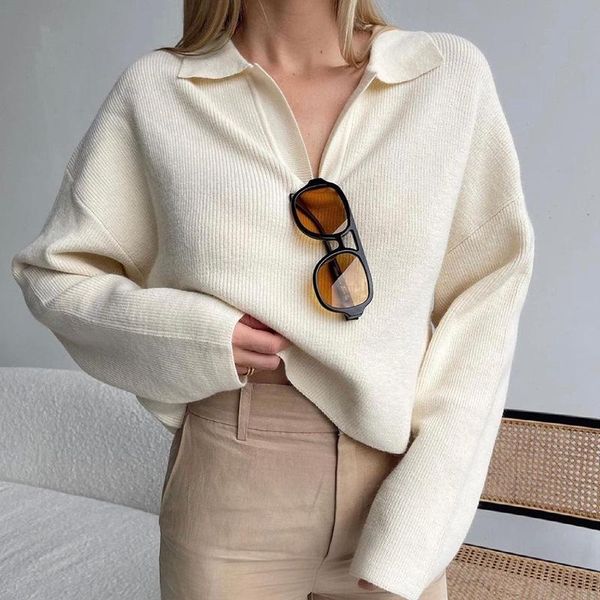 women's sweaters women long sleeve basic knit solid color lapel blouse temperament casual loose woolen sweater fashion pullovers jumper, White;black
women's sweaters women long sleeve basic knit solid color lapel blouse temperament casual loose woolen sweater fashion pullovers jumper, White;black