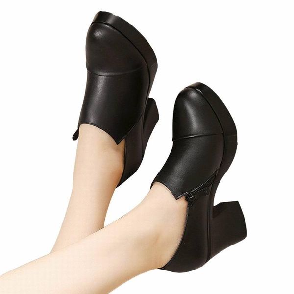 dress shoes 2021 women's spring and autumn thick high heels fashion women genuine leather first layer of cowhide platform pumps, Black
dress shoes 2021 women's spring and autumn thick high heels fashion women genuine leather first layer of cowhide platform pumps, Black