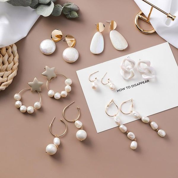 dangle & chandelier xiaoboacc geometric acrylic magic pearl shell pentagram stud earrings, Silver
dangle & chandelier xiaoboacc geometric acrylic magic pearl shell pentagram stud earrings, Silver
