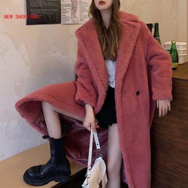 women's wool & blends brown long teddy bear jacket coat women winter 2021 warm oversized hairy outerwear overcoat faux fur coats chaque, Black
women's wool & blends brown long teddy bear jacket coat women winter 2021 warm oversized hairy outerwear overcoat faux fur coats chaque, Black