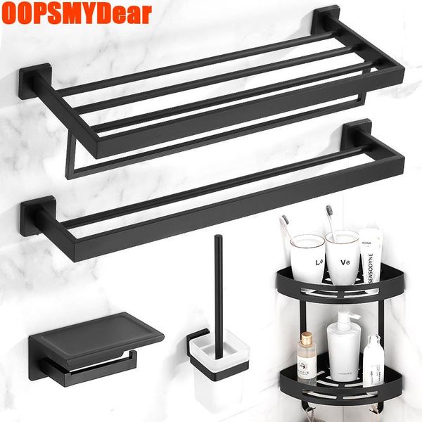 bath accessory set black bathroom hardware accessories wall mount towel shelf stainless steel cloth hanger hook toilet paper brush holder
bath accessory set black bathroom hardware accessories wall mount towel shelf stainless steel cloth hanger hook toilet paper brush holder