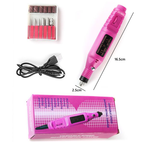 usb electric nail grinder dead skin pedicure drill set nail file nail drill tools drill bit machine with 6pc grinder tips
usb electric nail grinder dead skin pedicure drill set nail file nail drill tools drill bit machine with 6pc grinder tips