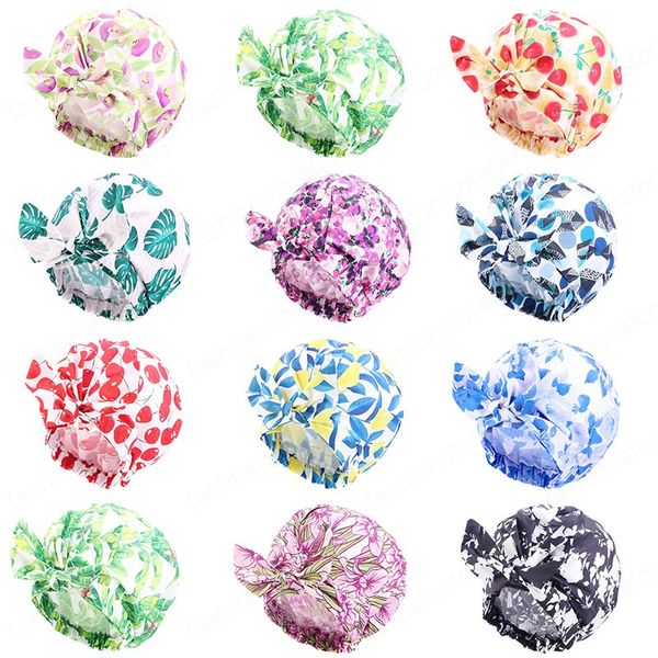 waterproof hair cover multicolor shower caps high-quality hat for women bonnet with tie bathroom accessories, Blue;gray
waterproof hair cover multicolor shower caps high-quality hat for women bonnet with tie bathroom accessories, Blue;gray
