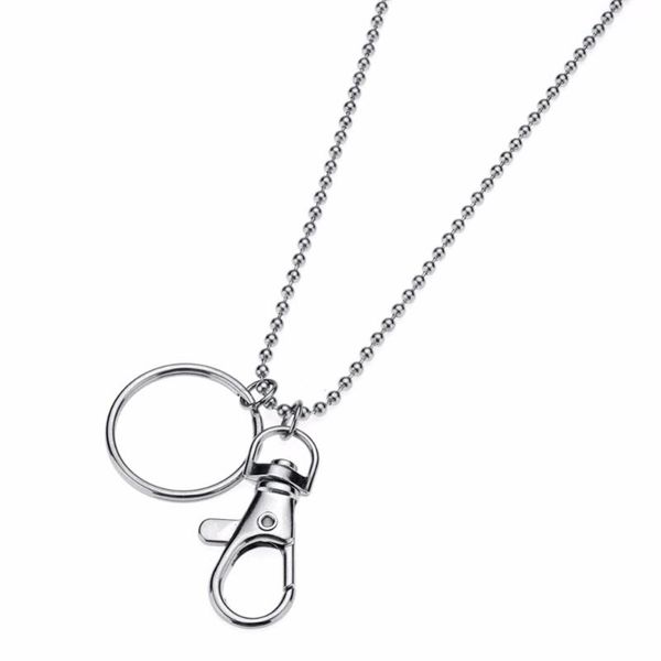 chains stainless steel lanyard id badge holder 27 inches, keyring for keys and card holders necklace, Silver
chains stainless steel lanyard id badge holder 27 inches, keyring for keys and card holders necklace, Silver