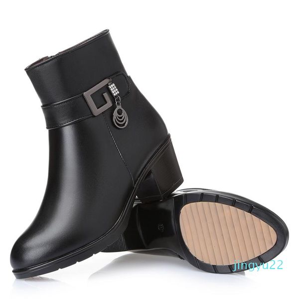 boots 2021 genuine leather women's warm booties winter brown ladies heel fashion, Black
boots 2021 genuine leather women's warm booties winter brown ladies heel fashion, Black