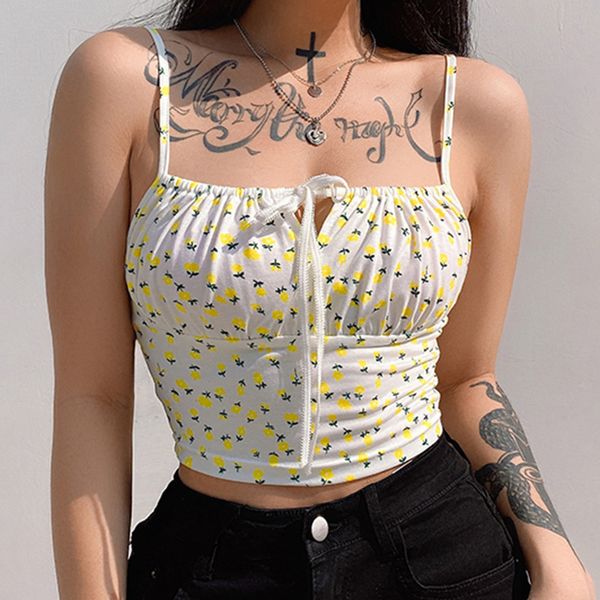 2021 new arrivals summer fashion cute spaghetti strap print flroal yellow high street women camis, White
2021 new arrivals summer fashion cute spaghetti strap print flroal yellow high street women camis, White