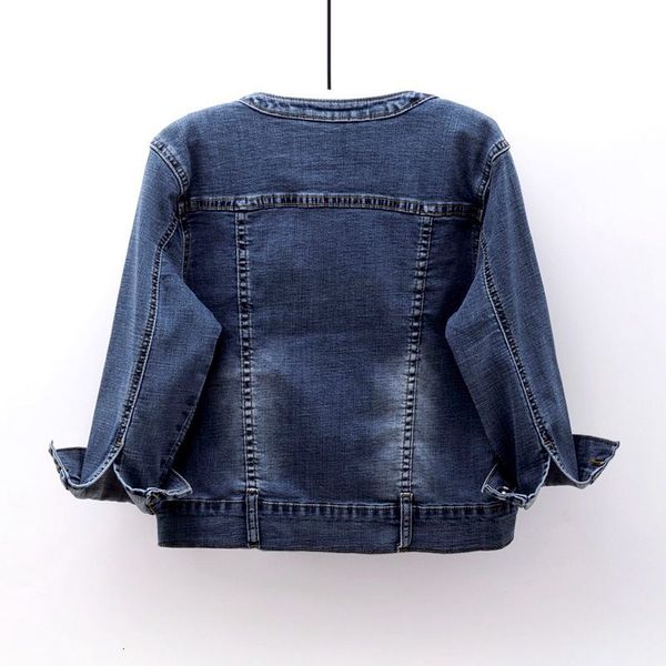 plus size slim short jeans women spring autumn vintage washed blue o-neck long sleeve denim jacket coat female outerwear c84c, Black;brown
plus size slim short jeans women spring autumn vintage washed blue o-neck long sleeve denim jacket coat female outerwear c84c, Black;brown