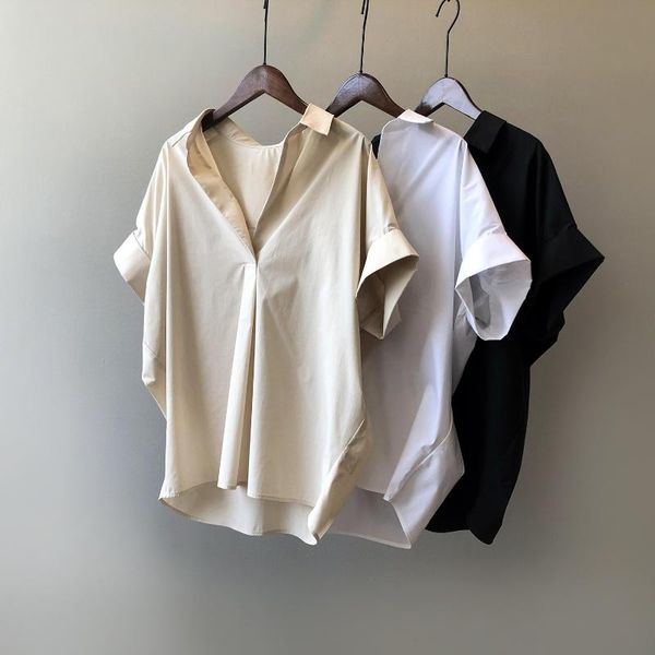 women's blouses & shirts oversized for ladies fashion korean style casual loose spring summer short sleeve pullovers, White
women's blouses & shirts oversized for ladies fashion korean style casual loose spring summer short sleeve pullovers, White