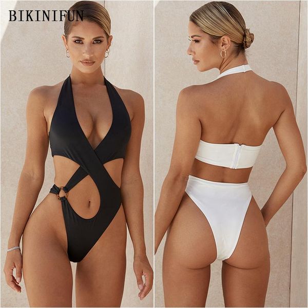 2021 new solid color monokini women cross chest swimsuit metal ring swimwear s-2xl girl backless halter one piece suit
2021 new solid color monokini women cross chest swimsuit metal ring swimwear s-2xl girl backless halter one piece suit