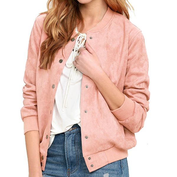 women plain long sleeve coat pink solid button bomber jacket coat mandarin collar autumn bomber jacket women winter top, Black;brown
women plain long sleeve coat pink solid button bomber jacket coat mandarin collar autumn bomber jacket women winter top, Black;brown