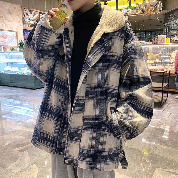 men's down & parkas plaid printed coats 2021 winter sea woolen coat warm clothing japanese streetwear fashion, Black
men's down & parkas plaid printed coats 2021 winter sea woolen coat warm clothing japanese streetwear fashion, Black