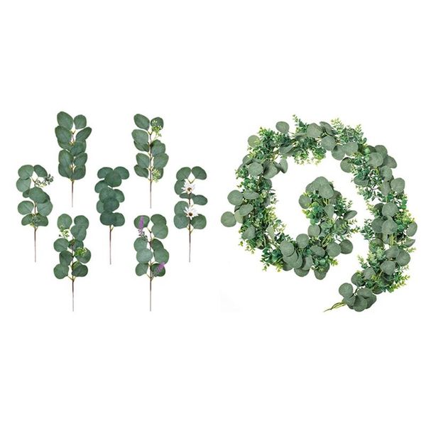6.5ft artificial eucalyptus leaves twined garland with 24pcs artificial eucalyptus leaves stems faux plant branches
6.5ft artificial eucalyptus leaves twined garland with 24pcs artificial eucalyptus leaves stems faux plant branches