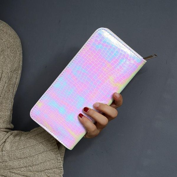 wallets crocodile pattern pu leather laser hologram female long wallet card holder clutch zipper coin money purse bags women, Red;black
wallets crocodile pattern pu leather laser hologram female long wallet card holder clutch zipper coin money purse bags women, Red;black