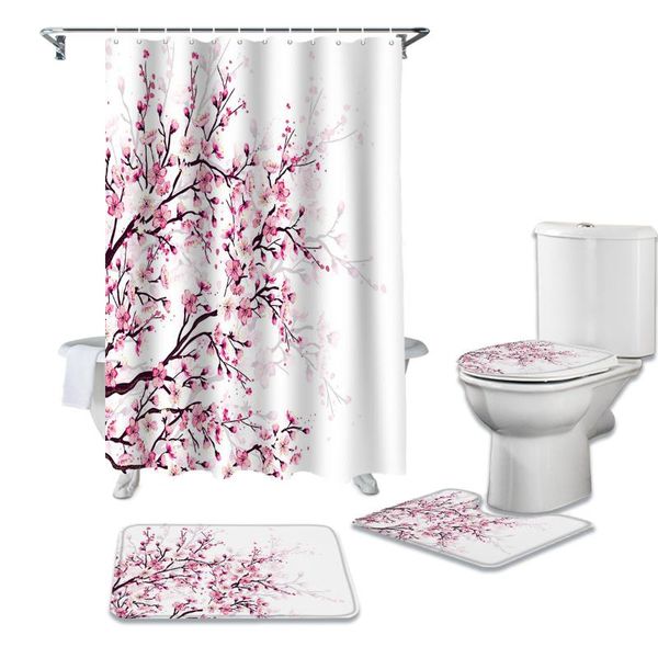 shower curtains cherry blossom plum branch pink white bathroom curtain set bath mat sets with hooks pedestal rug toilet cover
shower curtains cherry blossom plum branch pink white bathroom curtain set bath mat sets with hooks pedestal rug toilet cover