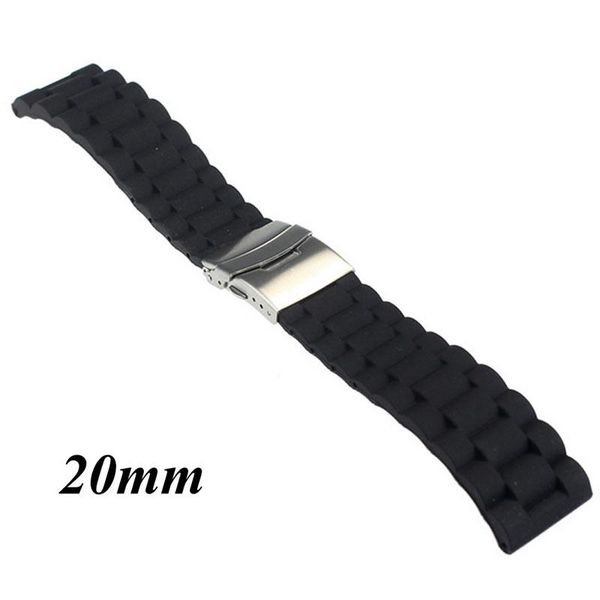 watch bands black silicone rubber strap band deployment buckle waterproof 20mm 22mm l4me, Black;brown
watch bands black silicone rubber strap band deployment buckle waterproof 20mm 22mm l4me, Black;brown