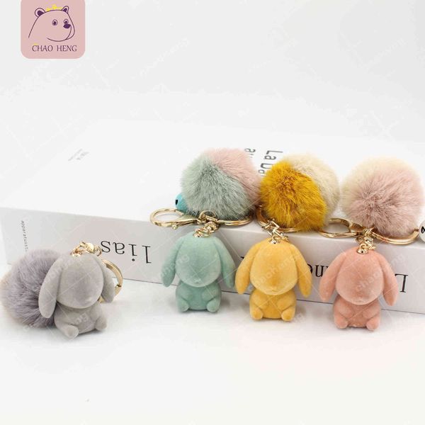 keyring keychain cute plush creative hair ball pendant cartoon flocked rabbit car schoolbag pendant, Silver
keyring keychain cute plush creative hair ball pendant cartoon flocked rabbit car schoolbag pendant, Silver
