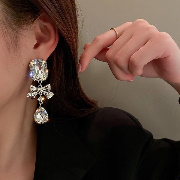 dangle & chandelier 925 silver needle earrings for female with rhinestone geometric bow drop exaggerated temperament jewelry
dangle & chandelier 925 silver needle earrings for female with rhinestone geometric bow drop exaggerated temperament jewelry