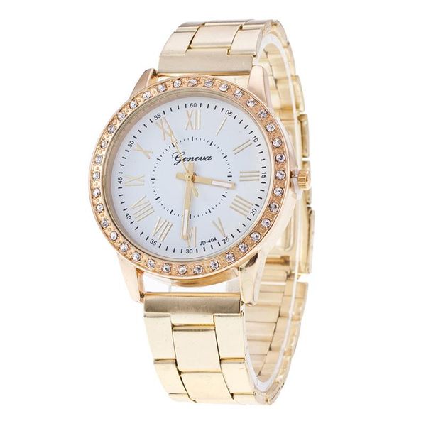 wristwatches fashion women watches geneva classic women's diamond gold wrist luxury dress relogio masculino, Slivery;brown
wristwatches fashion women watches geneva classic women's diamond gold wrist luxury dress relogio masculino, Slivery;brown