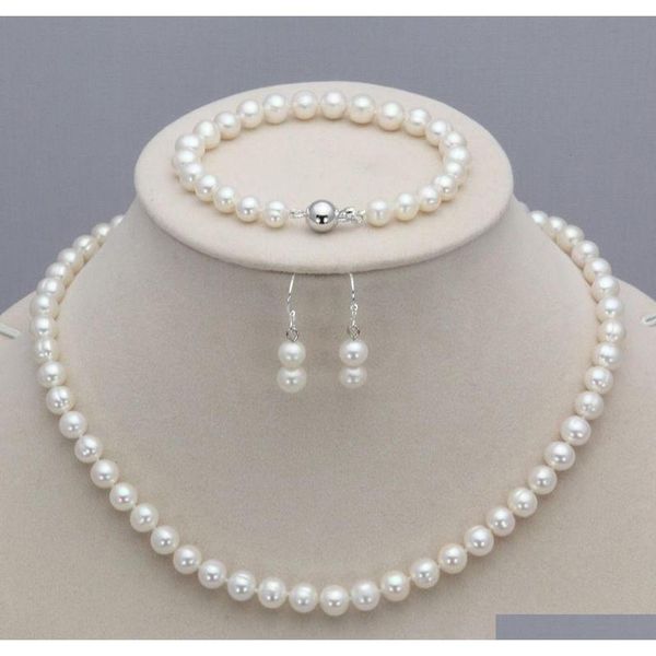 8-9mm real natural freshwater pearl necklace bracelet earrings jewelry set du6o3, Black
8-9mm real natural freshwater pearl necklace bracelet earrings jewelry set du6o3, Black