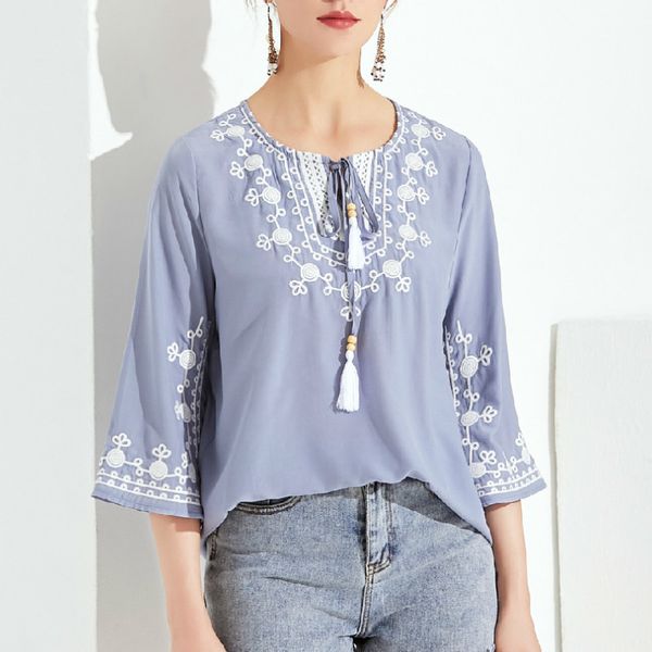 2021 new cotton floral embroidery autumn blouse women pullover plus size vintage tassle clothes casual ladies hjd8, Black
2021 new cotton floral embroidery autumn blouse women pullover plus size vintage tassle clothes casual ladies hjd8, Black