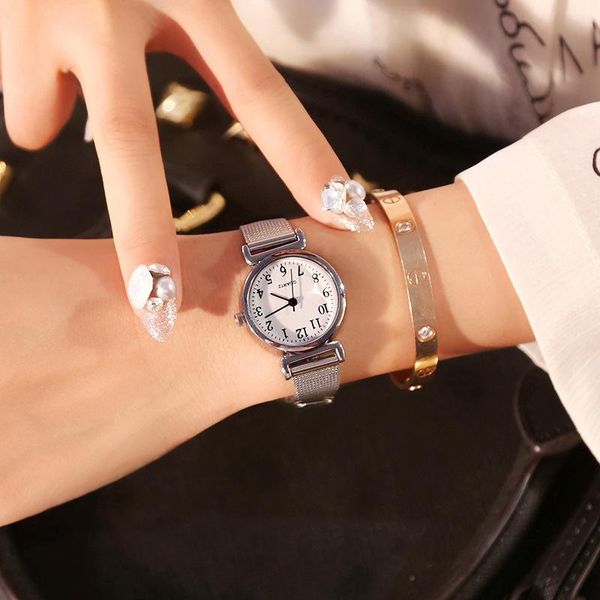 wristwatches luxury simple dial women watches magnetic mesh milan band watch women's quartz movement wristwatch zegarek damski, Slivery;brown
wristwatches luxury simple dial women watches magnetic mesh milan band watch women's quartz movement wristwatch zegarek damski, Slivery;brown