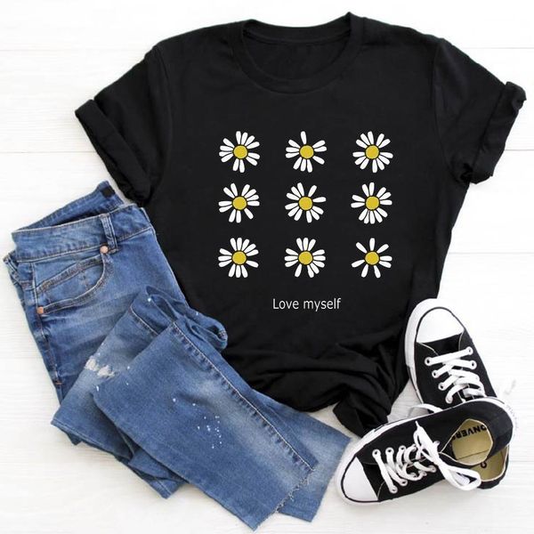 daisy flower tees women t-shirt love myself graphic streetwear 90s harajuku hip hop teeshirt female ullzang tshirt mujer, White
daisy flower tees women t-shirt love myself graphic streetwear 90s harajuku hip hop teeshirt female ullzang tshirt mujer, White