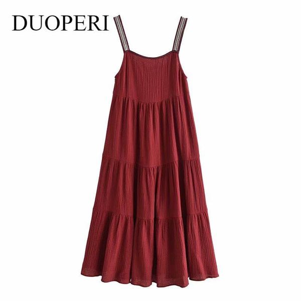 casual dresses duoperi 2021 vintage women fashion textured loose midi dress straight neck straps female vestidos mujer, Black;gray
casual dresses duoperi 2021 vintage women fashion textured loose midi dress straight neck straps female vestidos mujer, Black;gray