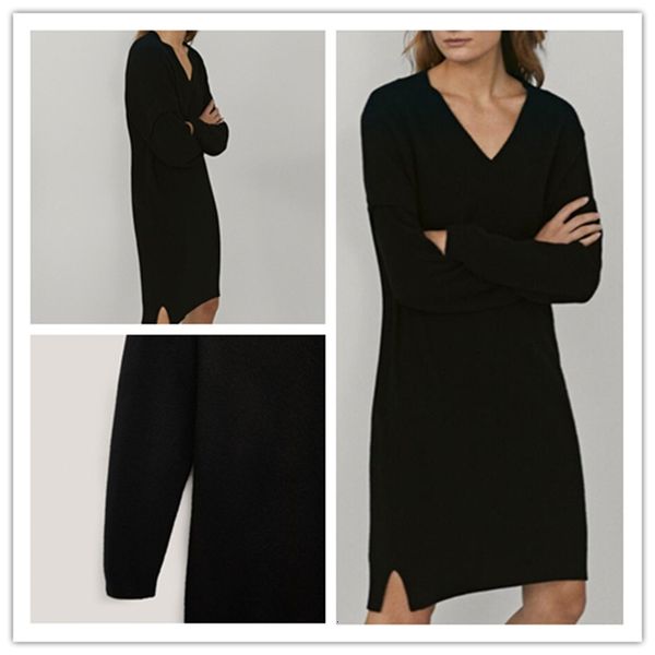 2021 women autumn and winter new v-neck ladies mini tmze, Black;gray 
2021 women autumn and winter new v-neck ladies mini tmze, Black;gray