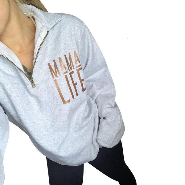 woman's white sweatshirt zippered pullover long sleeved life letters printed outdoor sporty autumn sweatshirts tunic, Black
woman's white sweatshirt zippered pullover long sleeved life letters printed outdoor sporty autumn sweatshirts tunic, Black