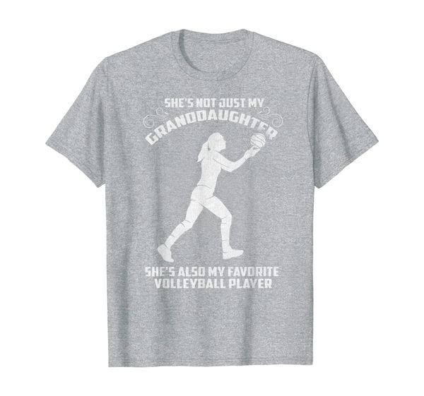 volleyball player tee she's not just my granddaughter gift t-shirt, White;black
volleyball player tee she's not just my granddaughter gift t-shirt, White;black