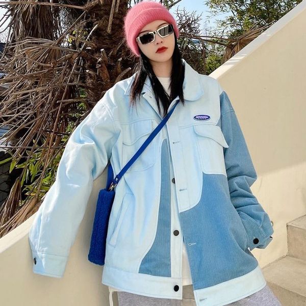 women's jackets outerwear coats corduroy patchwork oversized jacket autumn women chaqueta mujer ceket streetwear harajuku coat plus siz, Black;brown
women's jackets outerwear coats corduroy patchwork oversized jacket autumn women chaqueta mujer ceket streetwear harajuku coat plus siz, Black;brown