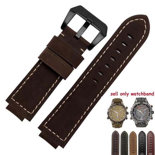 watch bands 24*16mm genuine leather band black smooth belt brown nubuck replacement strap for t2n739 t2n721 720, Black;brown
watch bands 24*16mm genuine leather band black smooth belt brown nubuck replacement strap for t2n739 t2n721 720, Black;brown