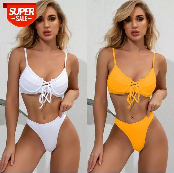 String Lace Up Bikini Set Ribbed Bathing Suit Female High Cut Swimwear Women 2021 Fashion Summer Bathers Bikini New #RR8O, White;black
String Lace Up Bikini Set Ribbed Bathing Suit Female High Cut Swimwear Women 2021 Fashion Summer Bathers Bikini New #RR8O, White;black